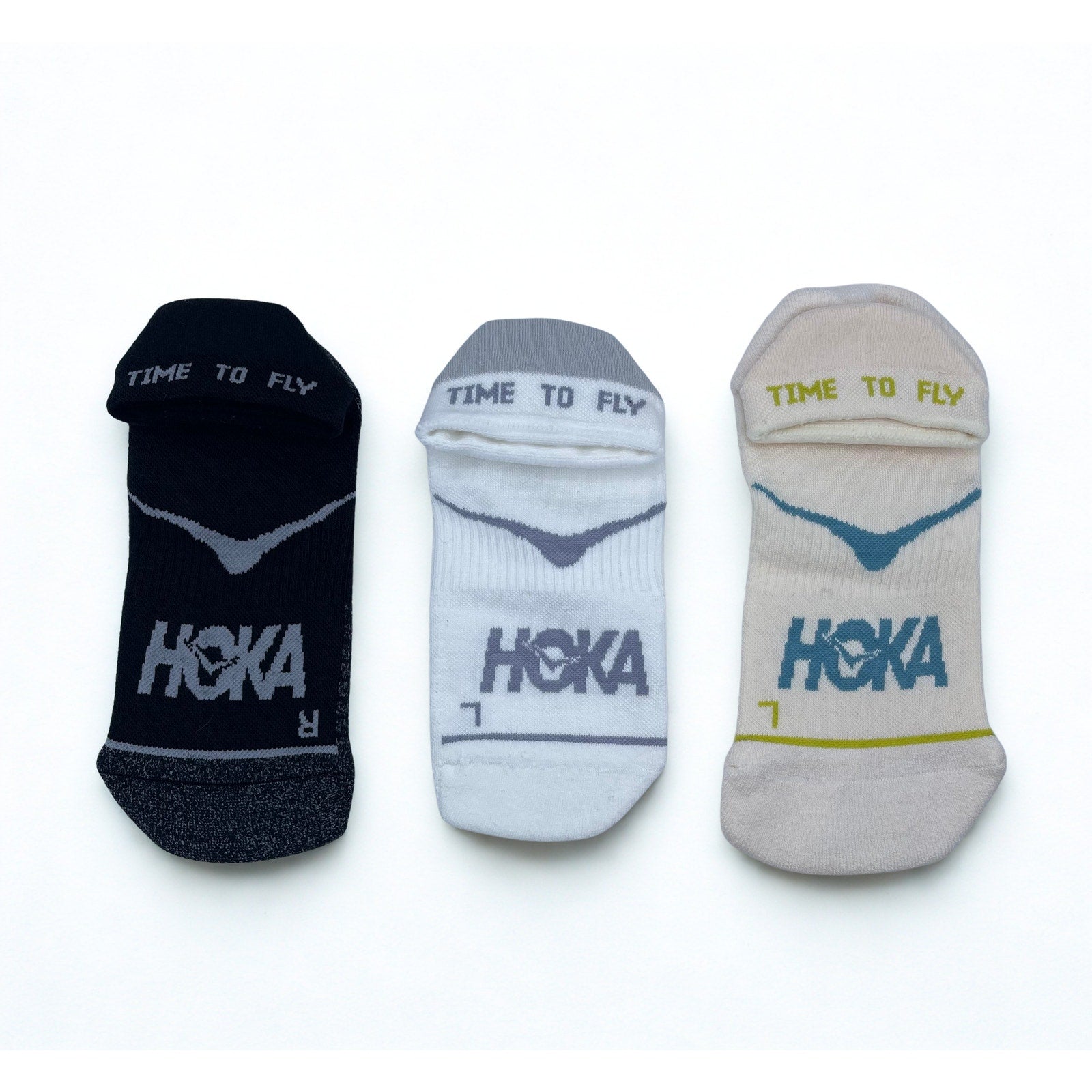3 Pairs HOKA Time To Fly No Show Socks  Unisex M , NWOT
