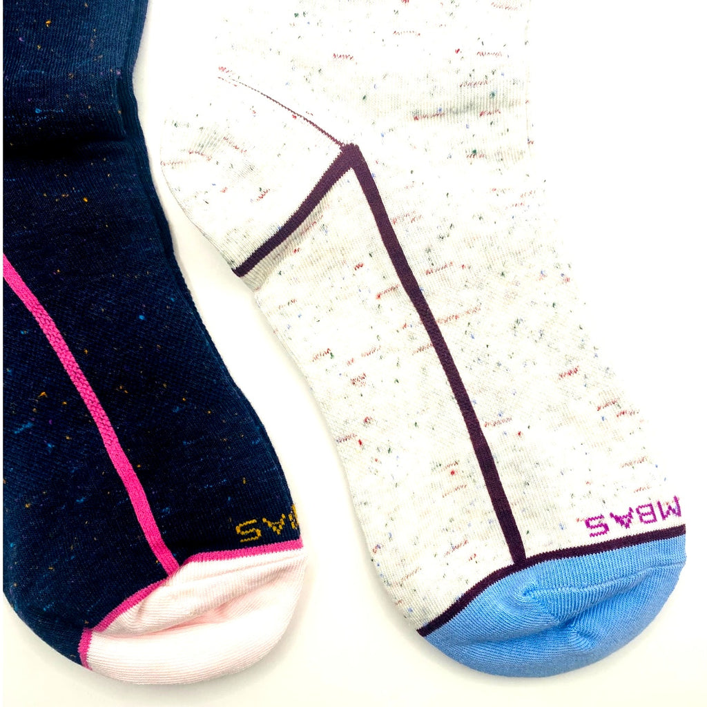 2 Pairs Bombas Lightweight Knit Crew Socks NWOT