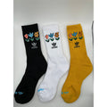 3 Pairs ADIDAS Floral Everyday Cotton Crew Socks Dri Fit Size MEDIUM