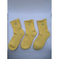 3 Pairs Alo Yoga Women's Lettuce Edge Sock M/L fits sizes 8 – 11 Yellow