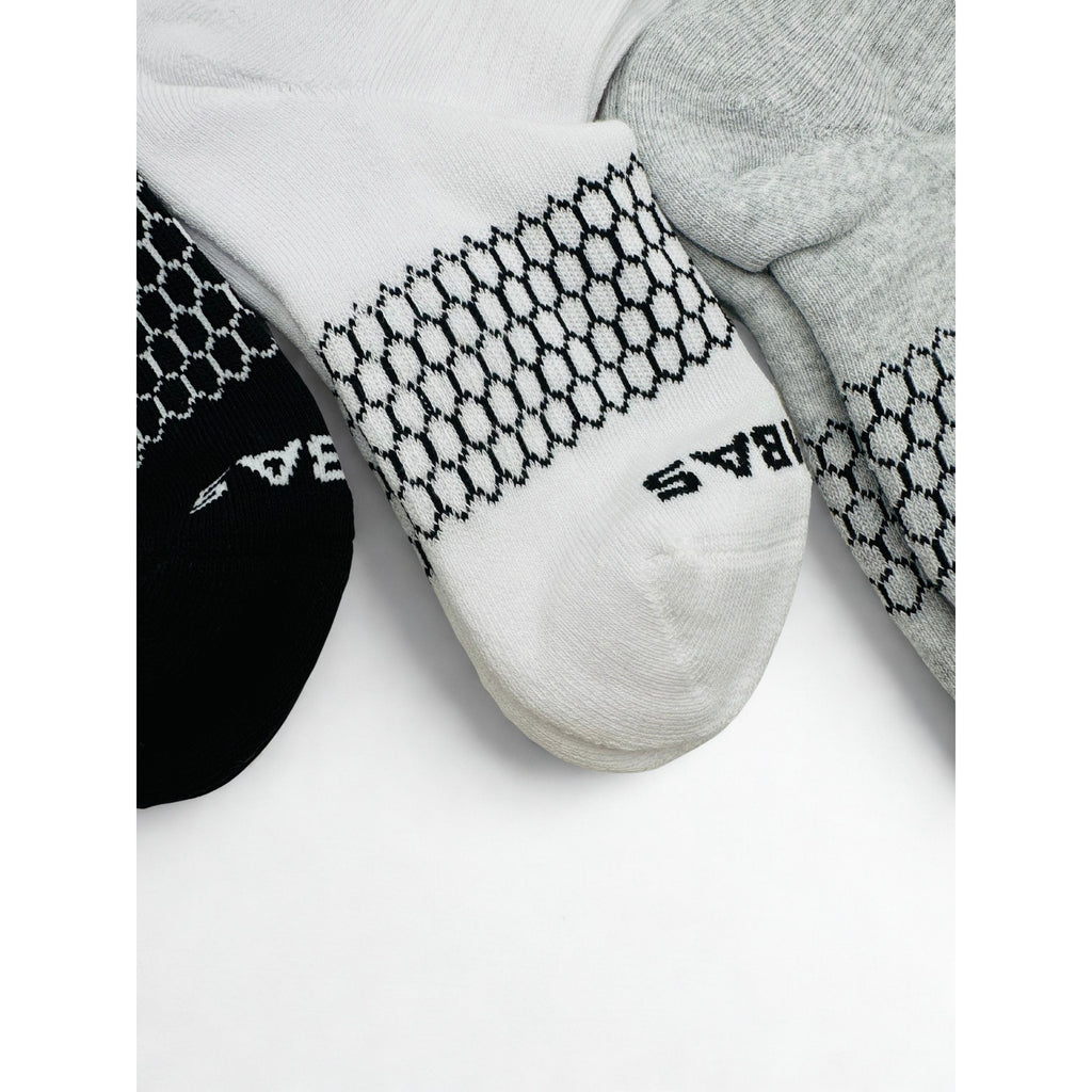 3 Pairs Bombas Quarter Socks Size Large 8-12