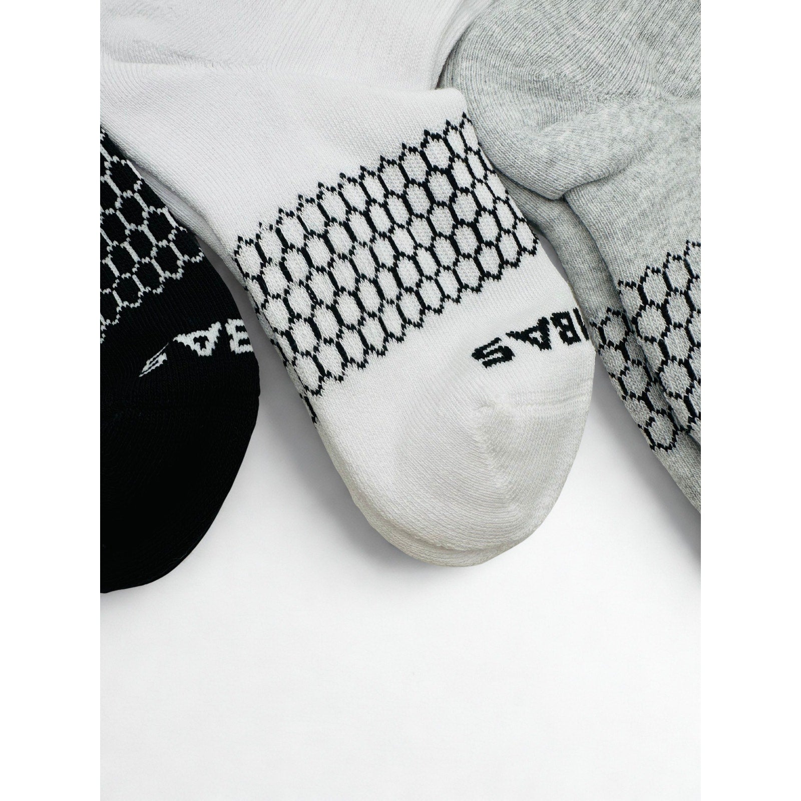 3 Pairs Bombas Quarter Socks Size Large 8-12