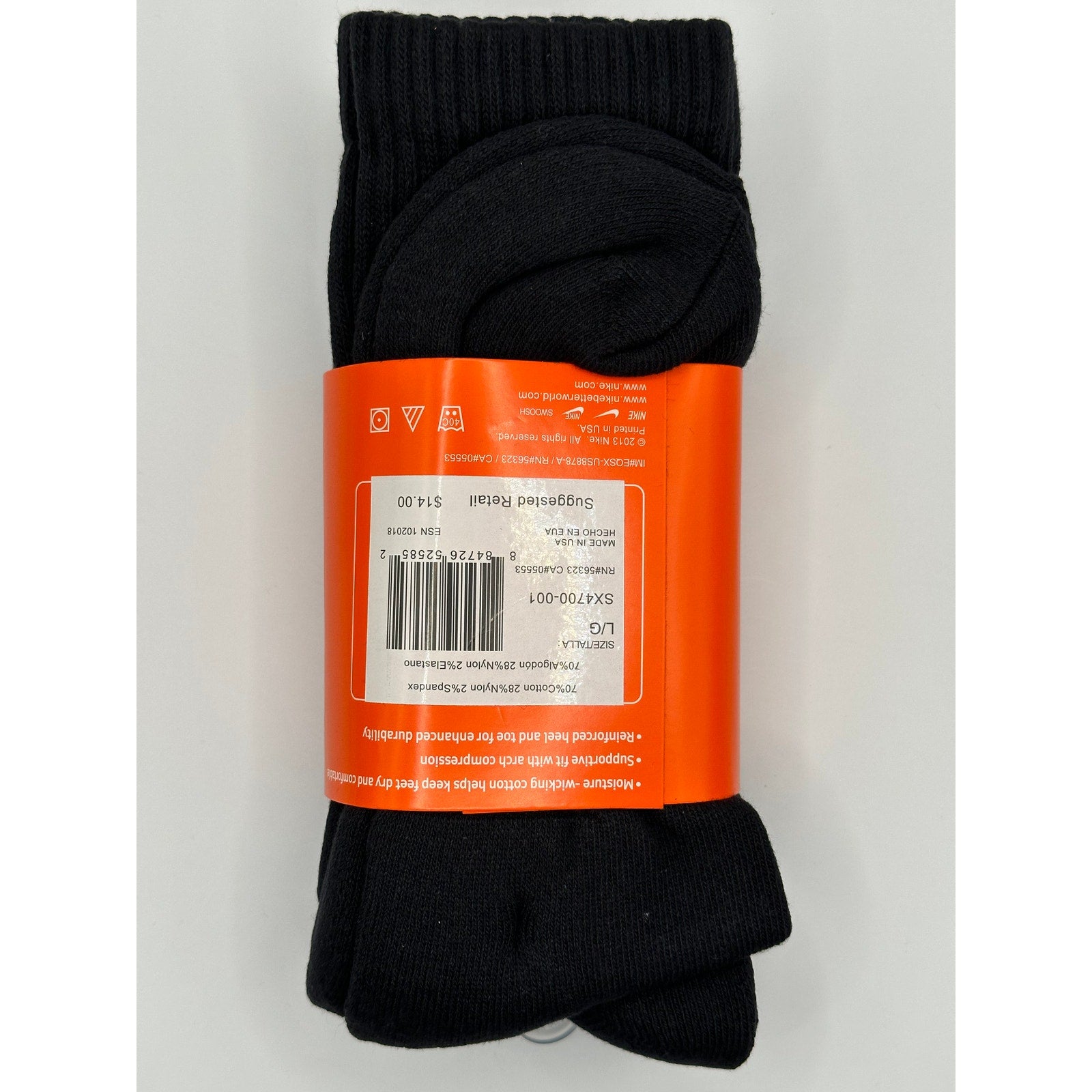 3 Pairs NWT NIKE Everyday Cotton Crew Socks Dri Fit Size LARGE