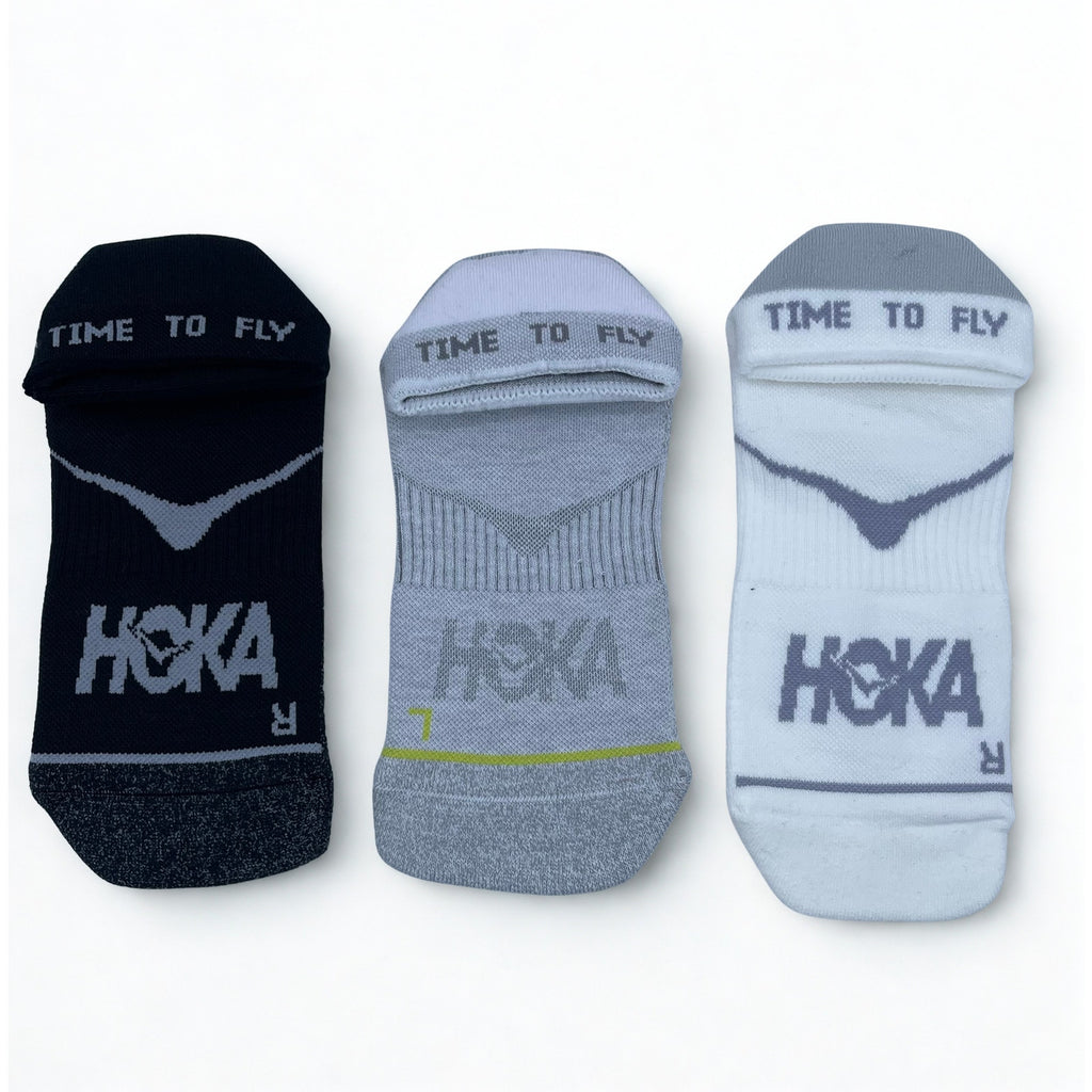 3 Pairs HOKA Time To Fly No Show Socks  Unisex M , NWOT