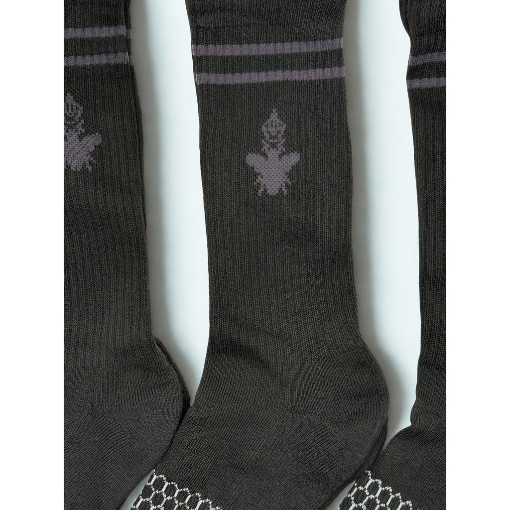 BOMBAS Honeycomb CrewSocks Size Large Black 3 Pairs Unisex