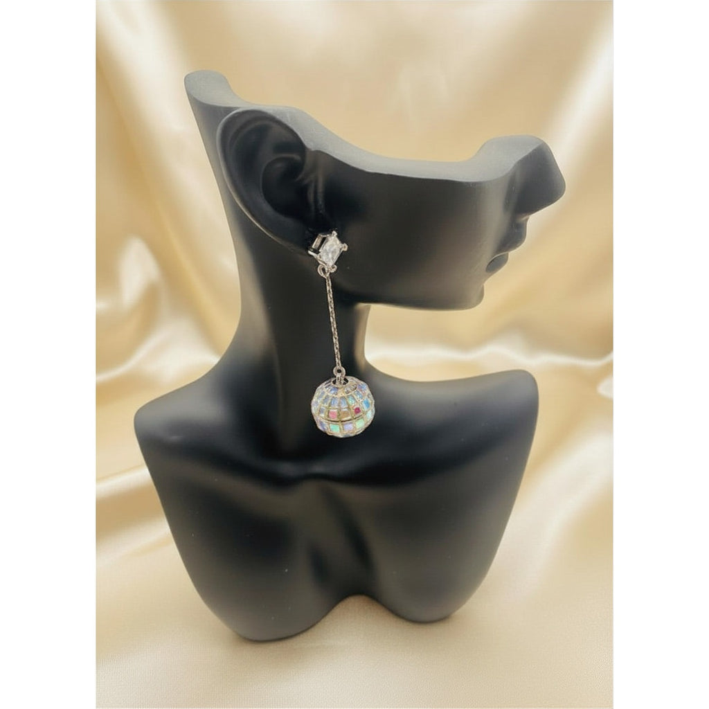 Kate Spade New York Beaming Bright Disco Ball Linear Earrings.