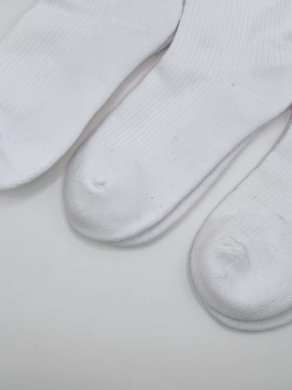 3 Pairs Alo Yoga Women's Lettuce Edge Sock M/L fits sizes 8 – 11 White