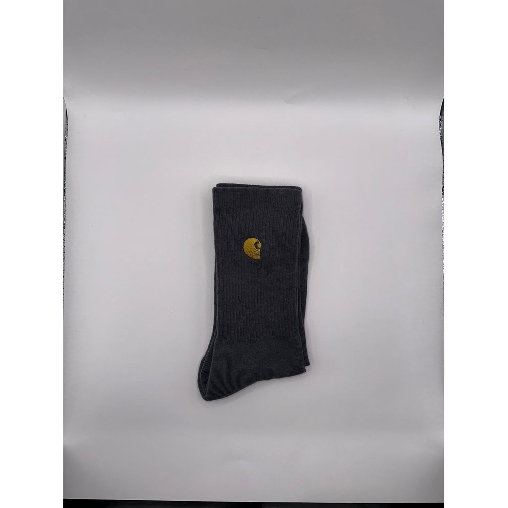CARHARTT 3 PAIRS WIP CHASE CREW SOCKS  IN JUNIPER AND HEATHER GRAY  ONE SIZE