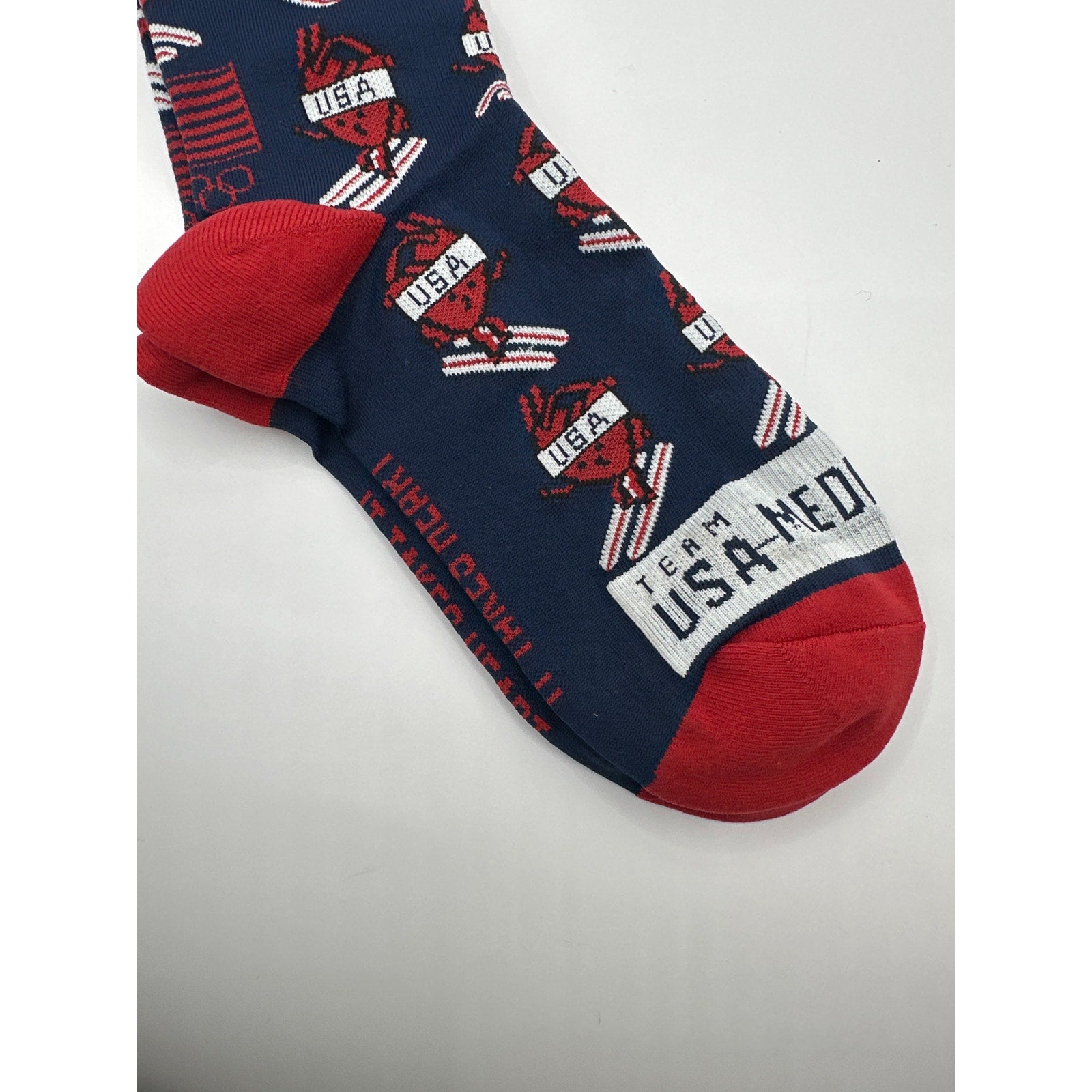 1 Pair FIGS Compression USA Red & Navy Blue Socks Size Small