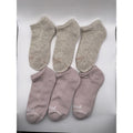 Timberland No Show Socks 6 Pairs - Full Cushion, Light Gray & Mauve Medium