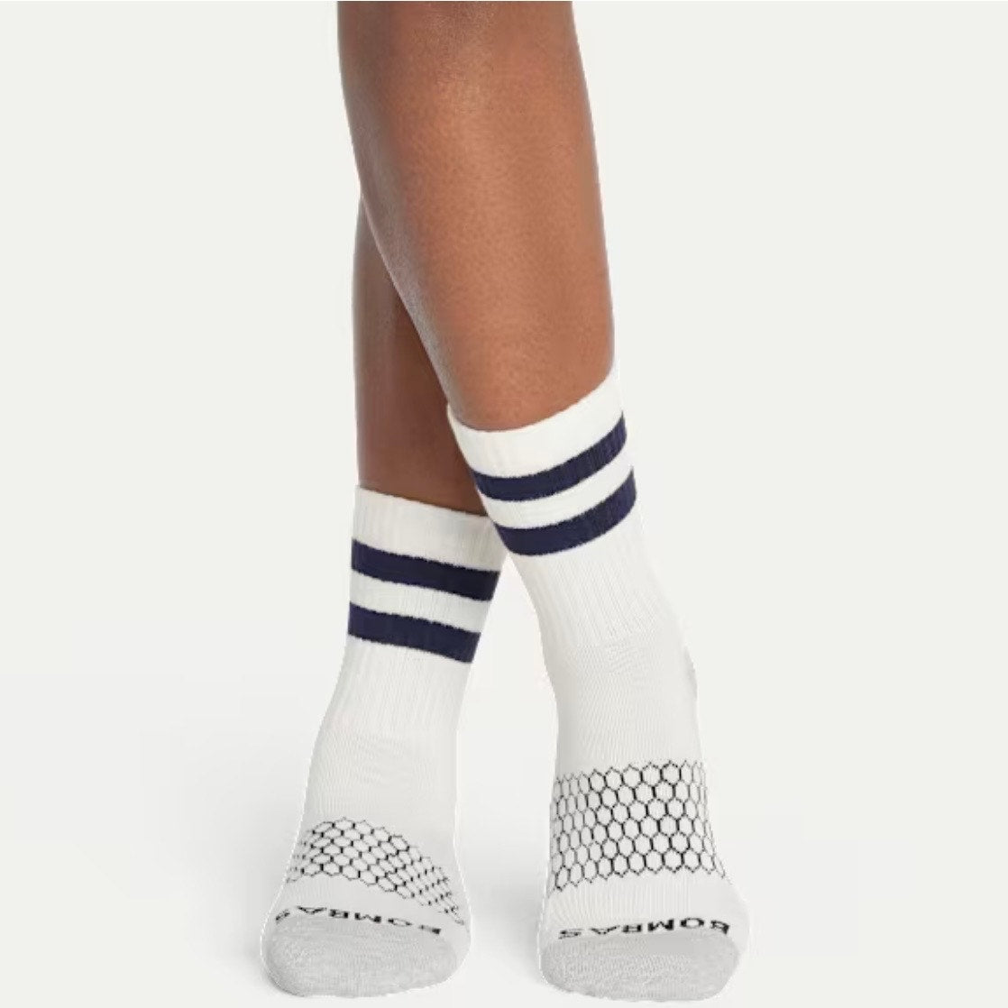 4 Pairs Bombas Stripe Quarter Socks Size Medium 6-10