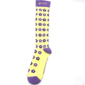 1 Pair FIGS Compression 'Flower' Yellow & Purple Socks Size XL