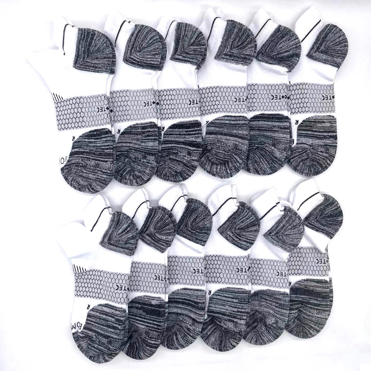 12 Pairs Bombas Performance Hextec Ankle Socks Medium NWOT