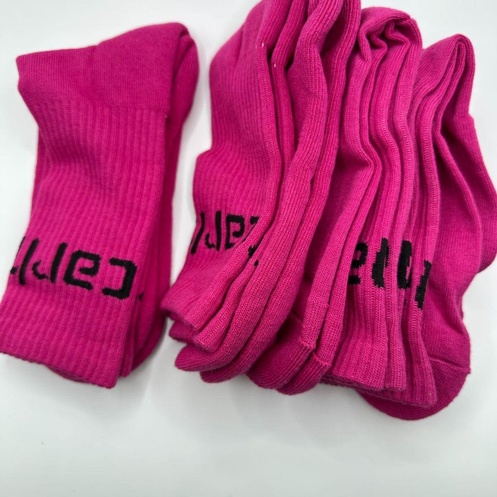 4 Pairs - Carhartt WIP Socks Magenta Crew Streetwear Large