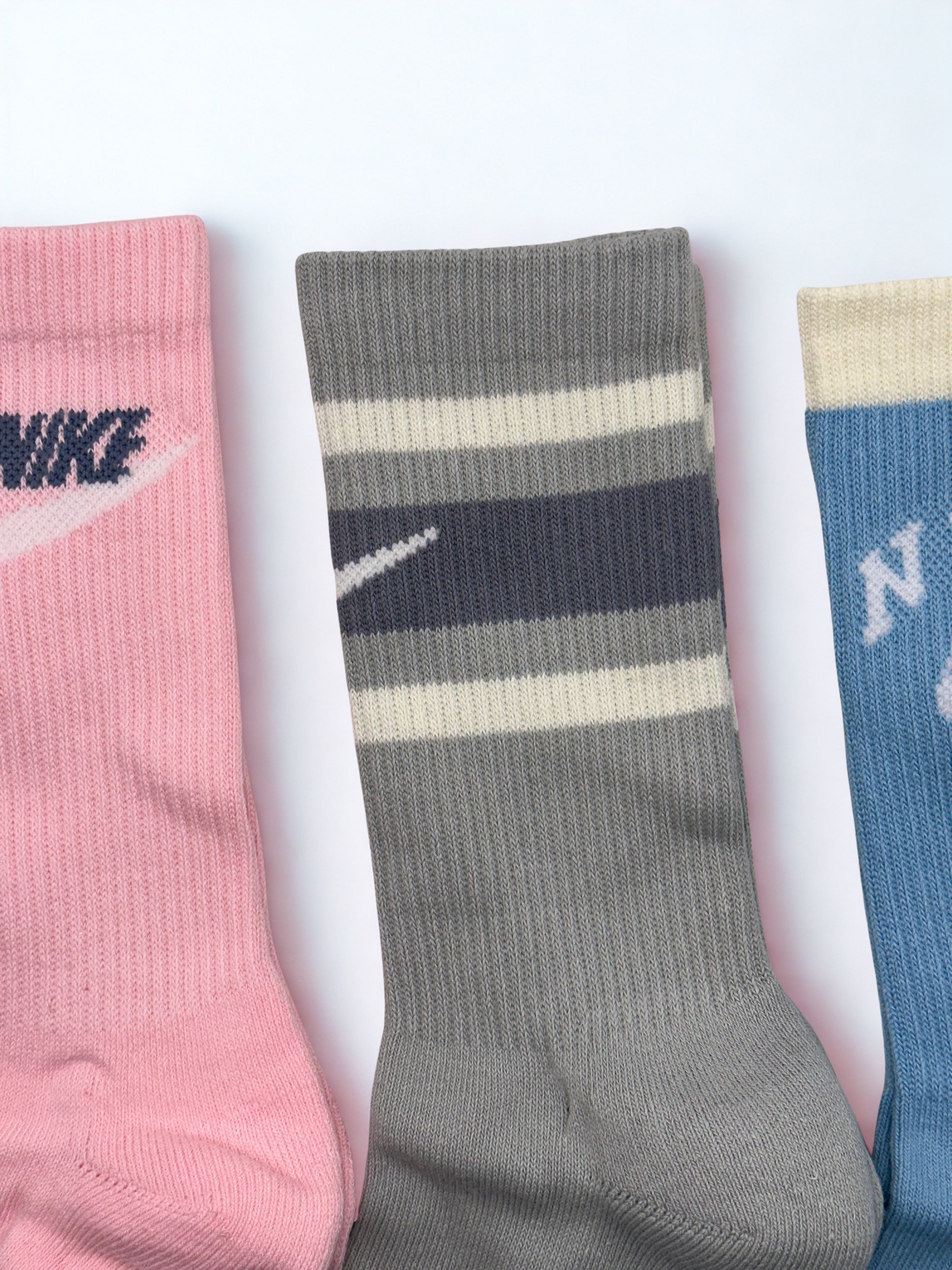 3 Pairs NIKE Everyday Plus Cushioned Crew Socks Colorful Dri-Fit Size Medium