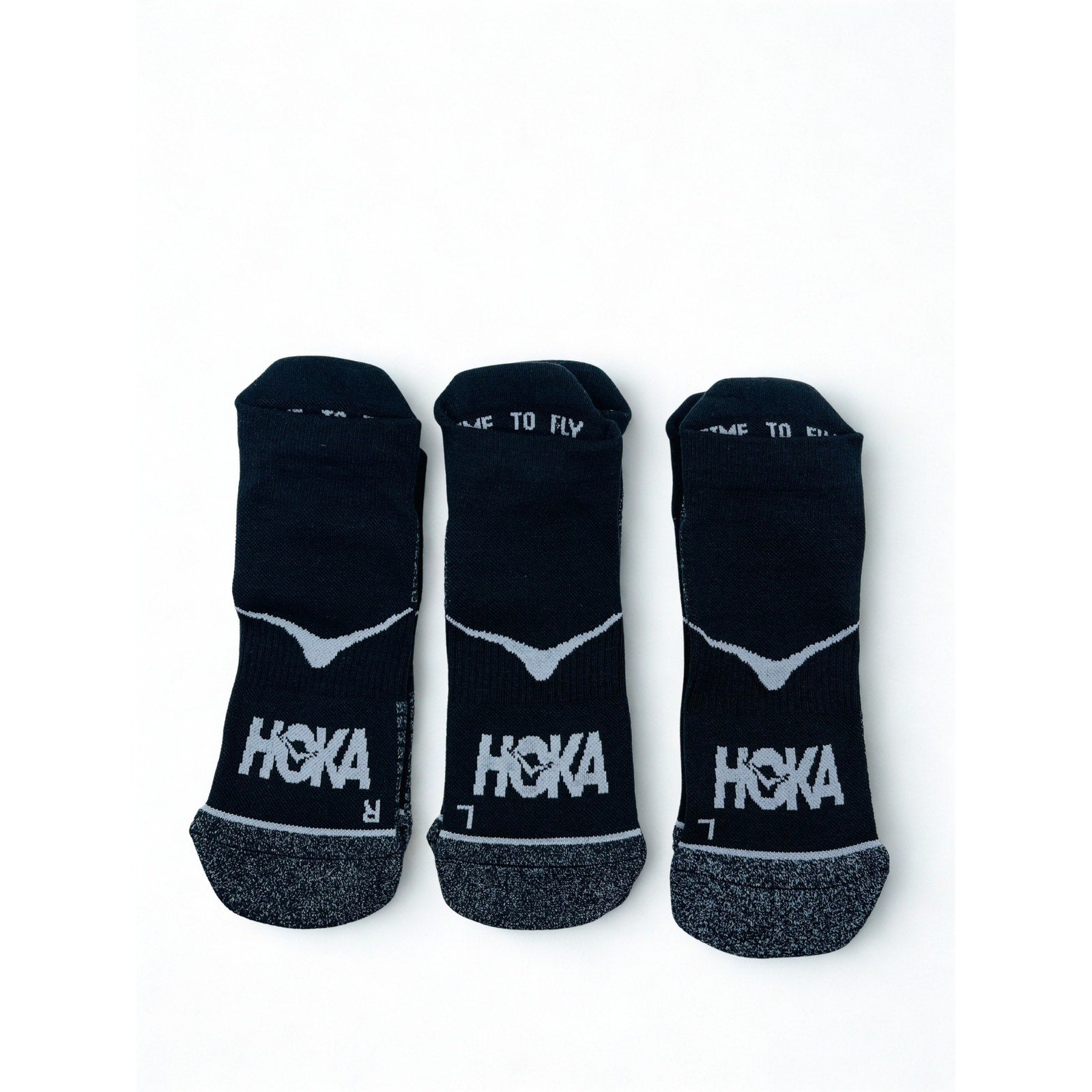 3 Pairs HOKA Time To Fly No Show Socks  Unisex L , NWOT