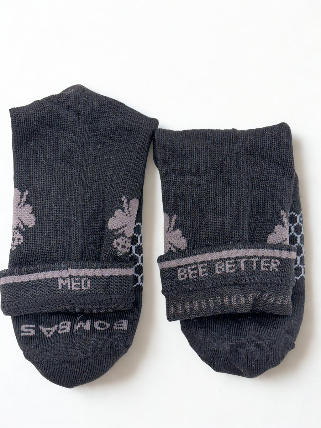 BOMBAS Honeycomb Quarter socks Size Medium Black 3 Pairs Unisex