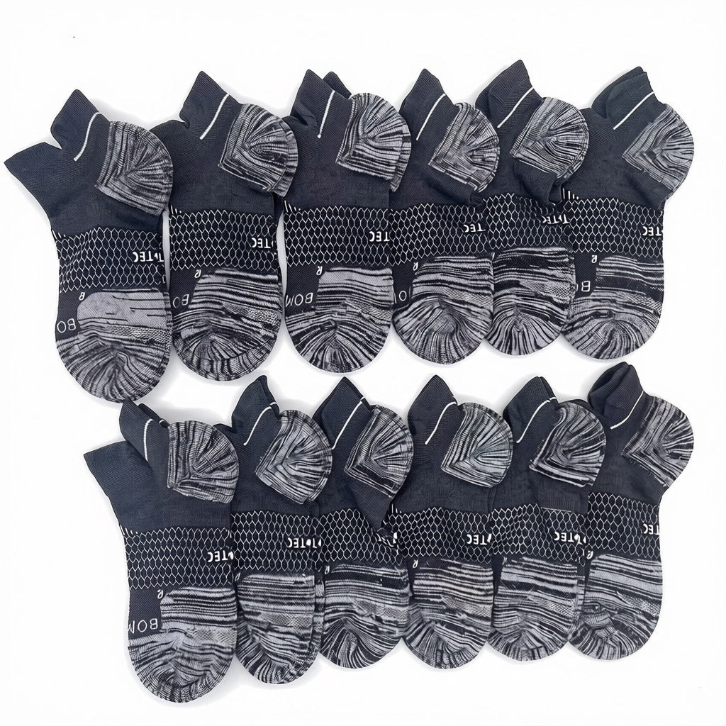 12 Pairs Bombas Performance Hextec Ankle Socks Large NWOT