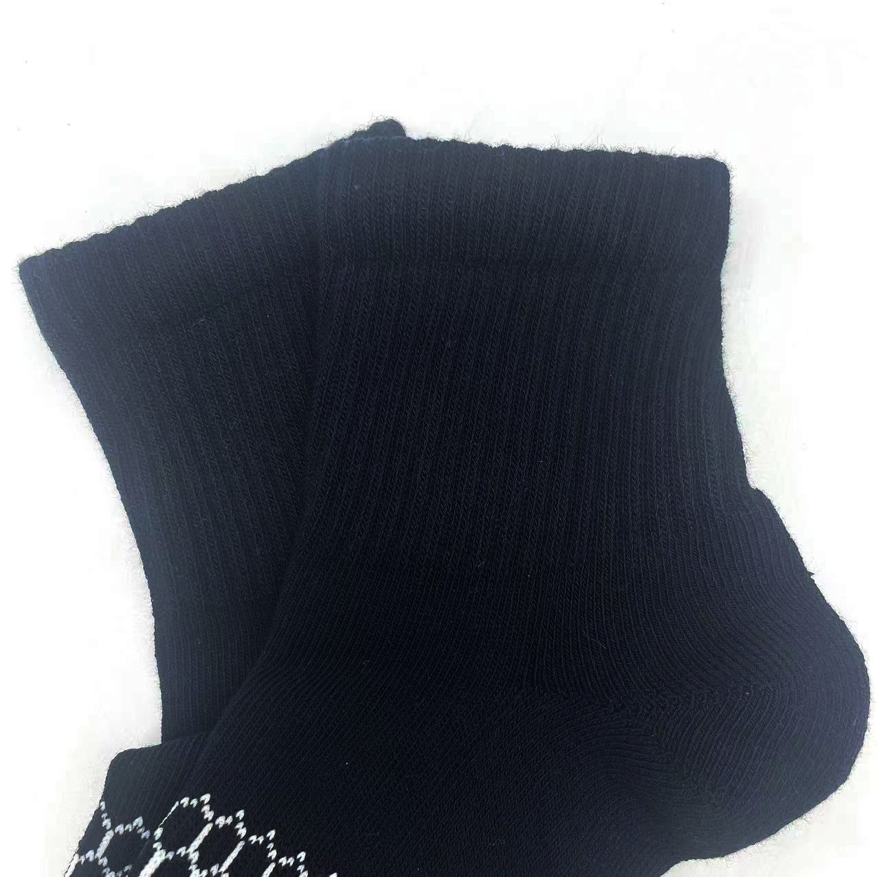 6 Pairs Women Men's BOMBAS Honeycomb Quarter socks Size Small Black