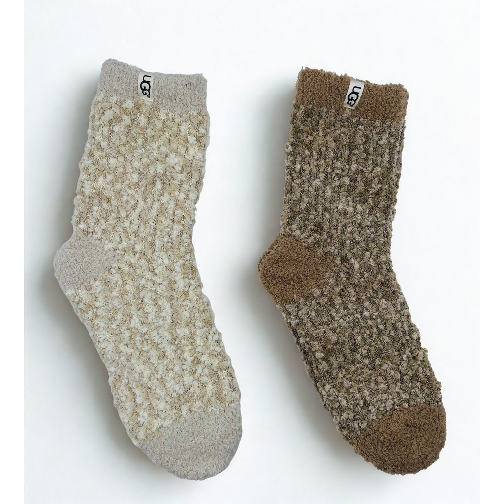 2 Pairs UGGS Fuzzy Cozy Socks S/M/L Adult Women