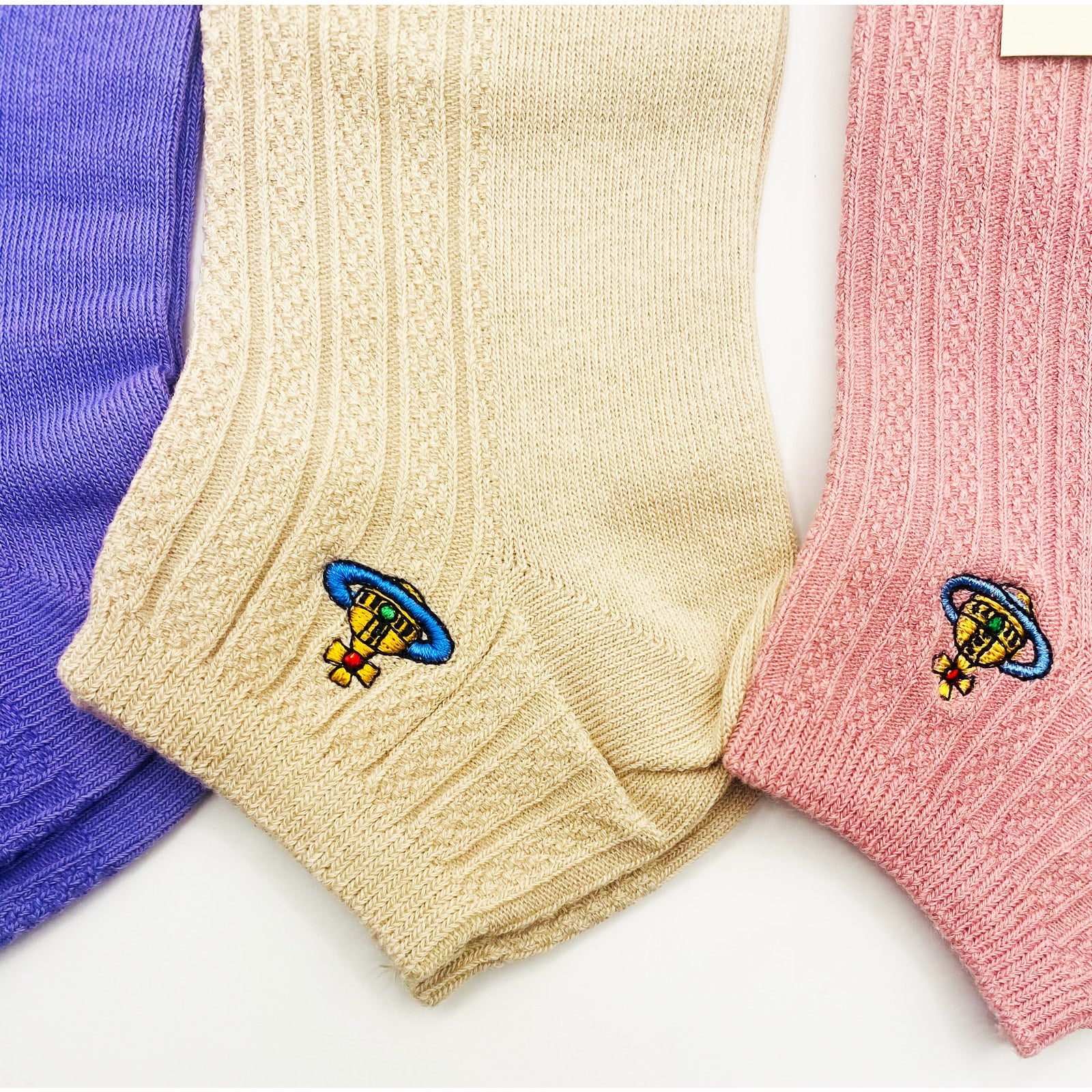 4 Pairs Vivienne Westwood Ankle Socks, Medium US Size 6-9