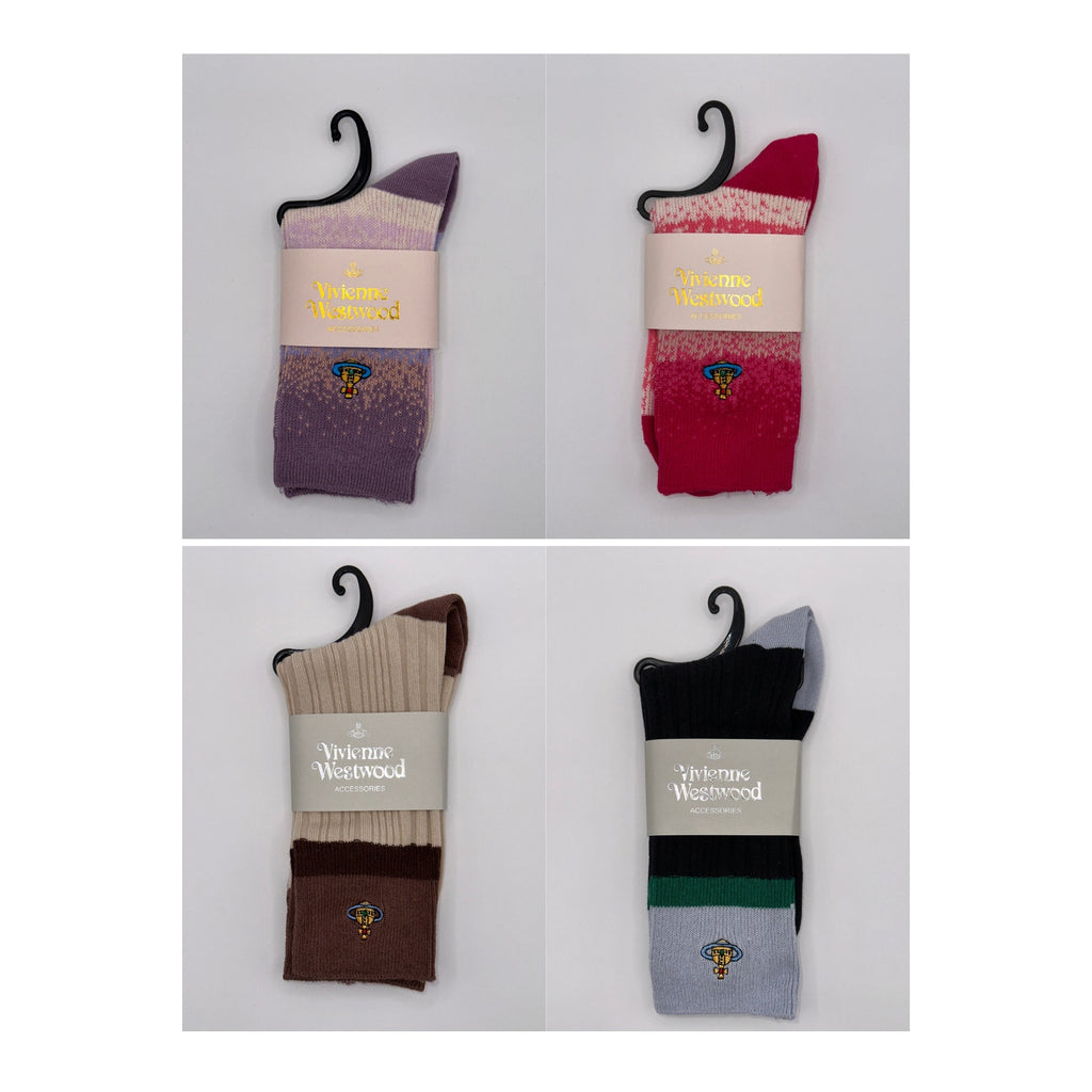 4 Pairs Vivienne Westwood Women's Socks, Medium US Size 6-9