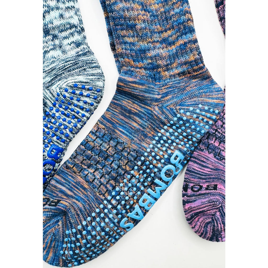 Bombas Women's Performance Gripper Crew Socks Medium 3 pairs NWOT