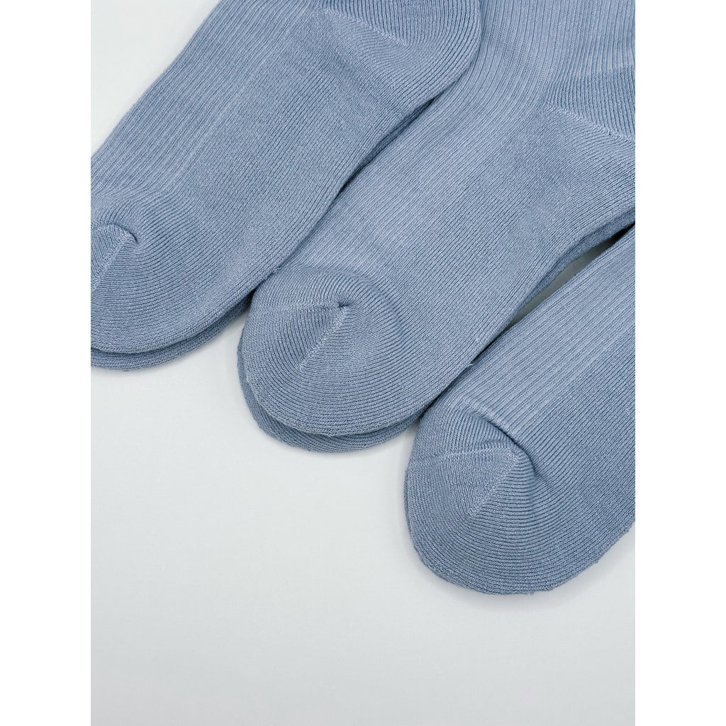 3 Pairs Alo Yoga Women's Lettuce Edge Sock M/L fits sizes 8 – 11 Light Blue