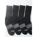 4 Pairs Bombas Black Crew Socks Size Large 8-12