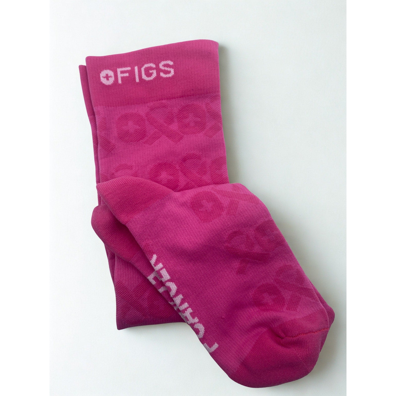 1 Pair FIGS Compression Pink Socks Size Medium