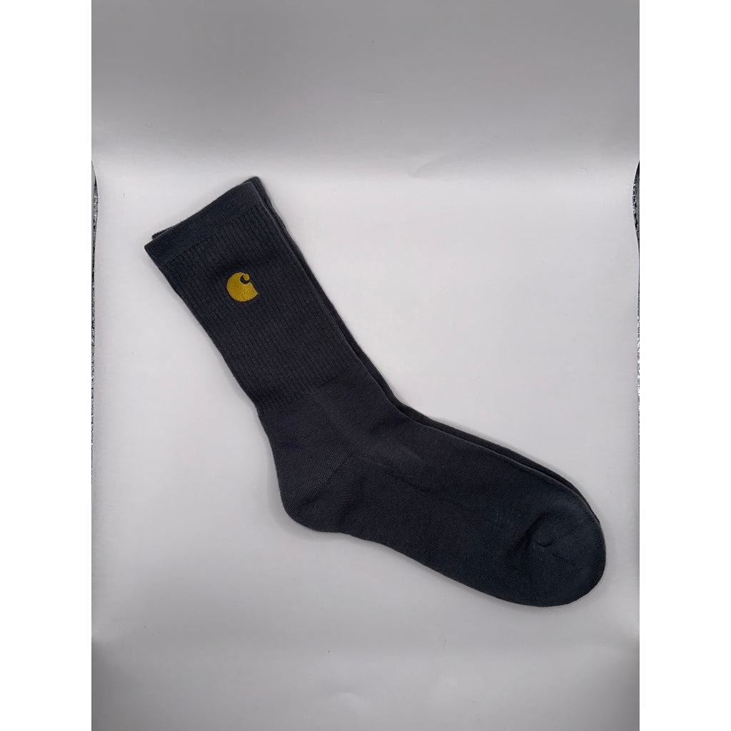 CARHARTT 3 PAIRS WIP CHASE CREW SOCKS  IN JUNIPER AND HEATHER GRAY  ONE SIZE