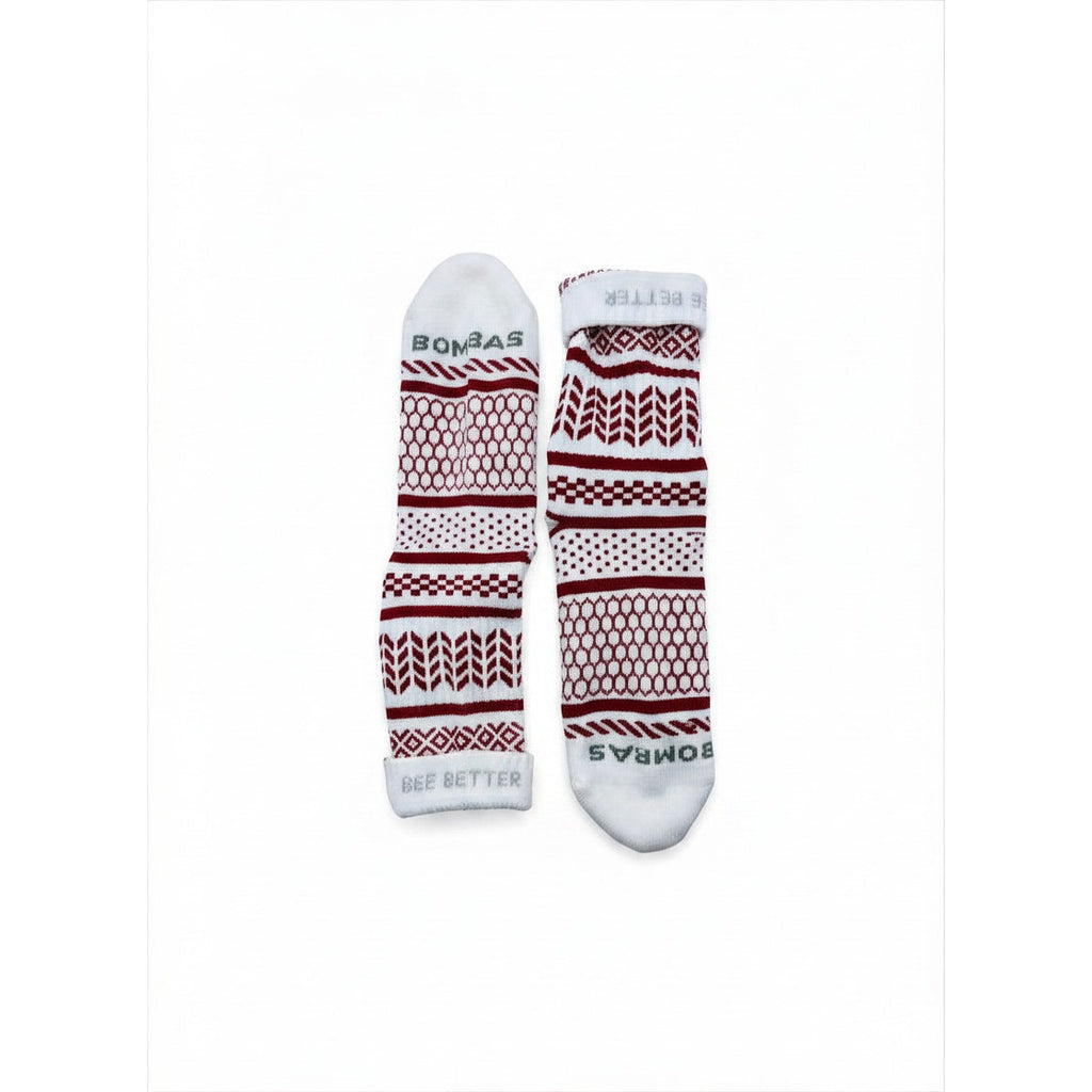 2 Pairs Bombas Holiday Checkered Calf Socks Medium 6-10