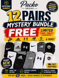 FREE 12 Pairs Top Brand Mystery Socks Bundle 🧦 Premium Mix (Nike, Adidas, UA & More) | $80+ Value