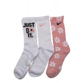 3 Pairs NWOT NIKE Floral Style Cotton Crew Socks Dri-Fit Size MEDIUM