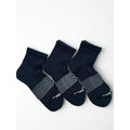 3 Pairs Bombas Navy Blue Quarter Socks Size Large 8-12
