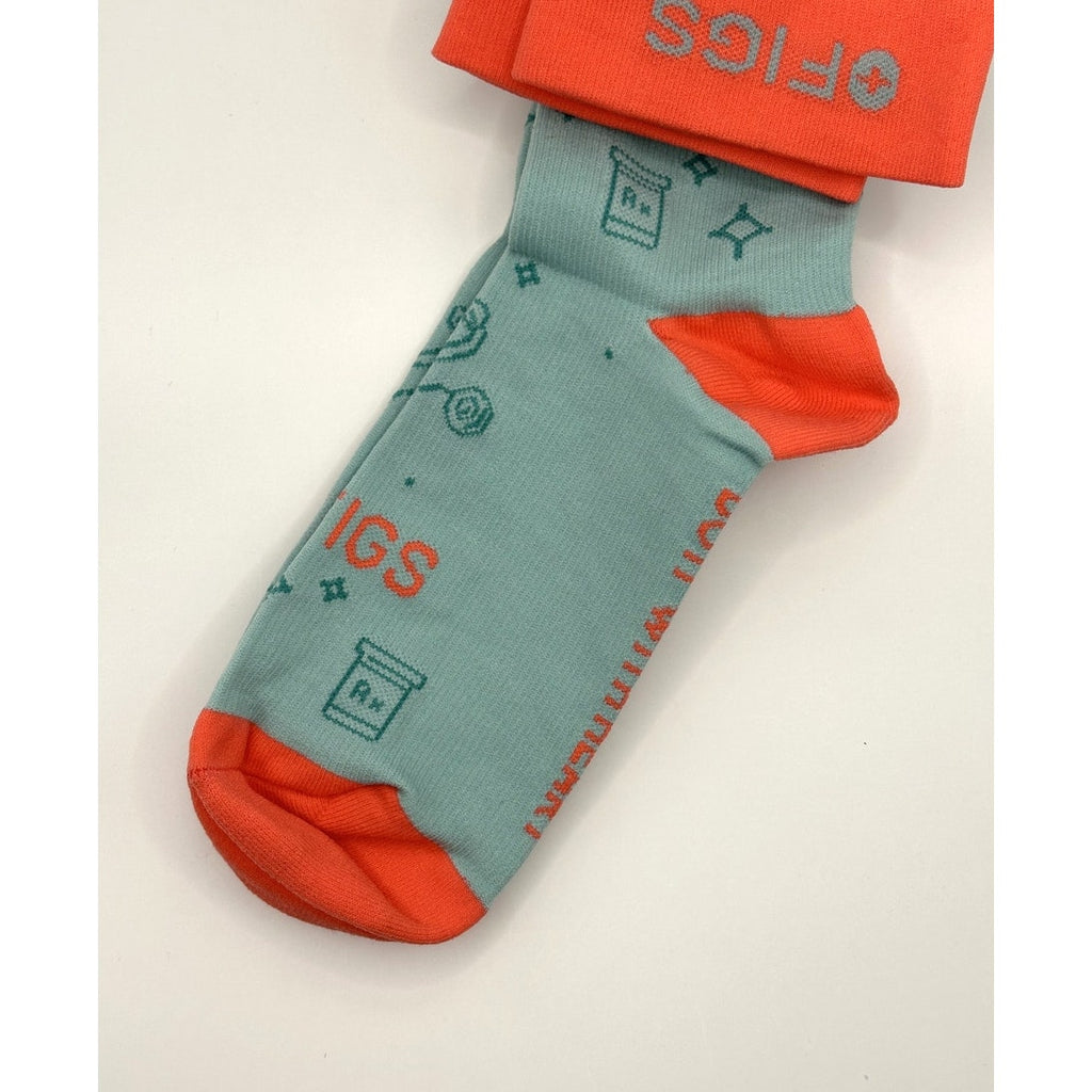 1 Pair FIGS Compression Socks 100% Awesome Size Medium