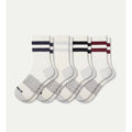 4 Pairs Bombas Stripe Quarter Socks Size Medium 6-10