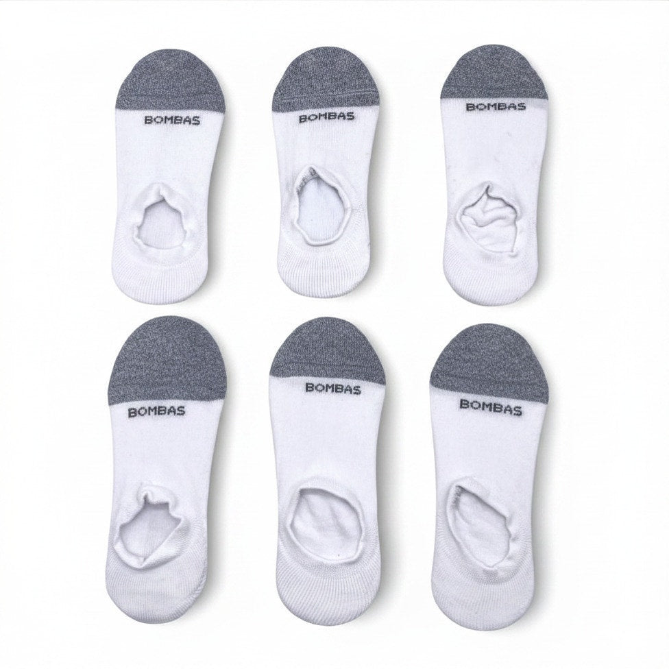 6 Pairs Women Men's BOMBAS No-show socks Size Medium