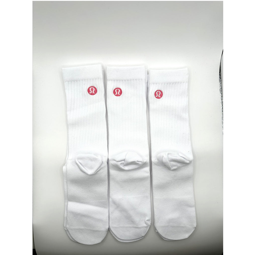 3 Pairs Lululemon Daily Stride Ribbed Crew Socks - M/L NWOT