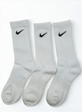 3 Pairs NWOT NIKE Everyday Cotton Crew Socks WHITE Size Medium 6-9