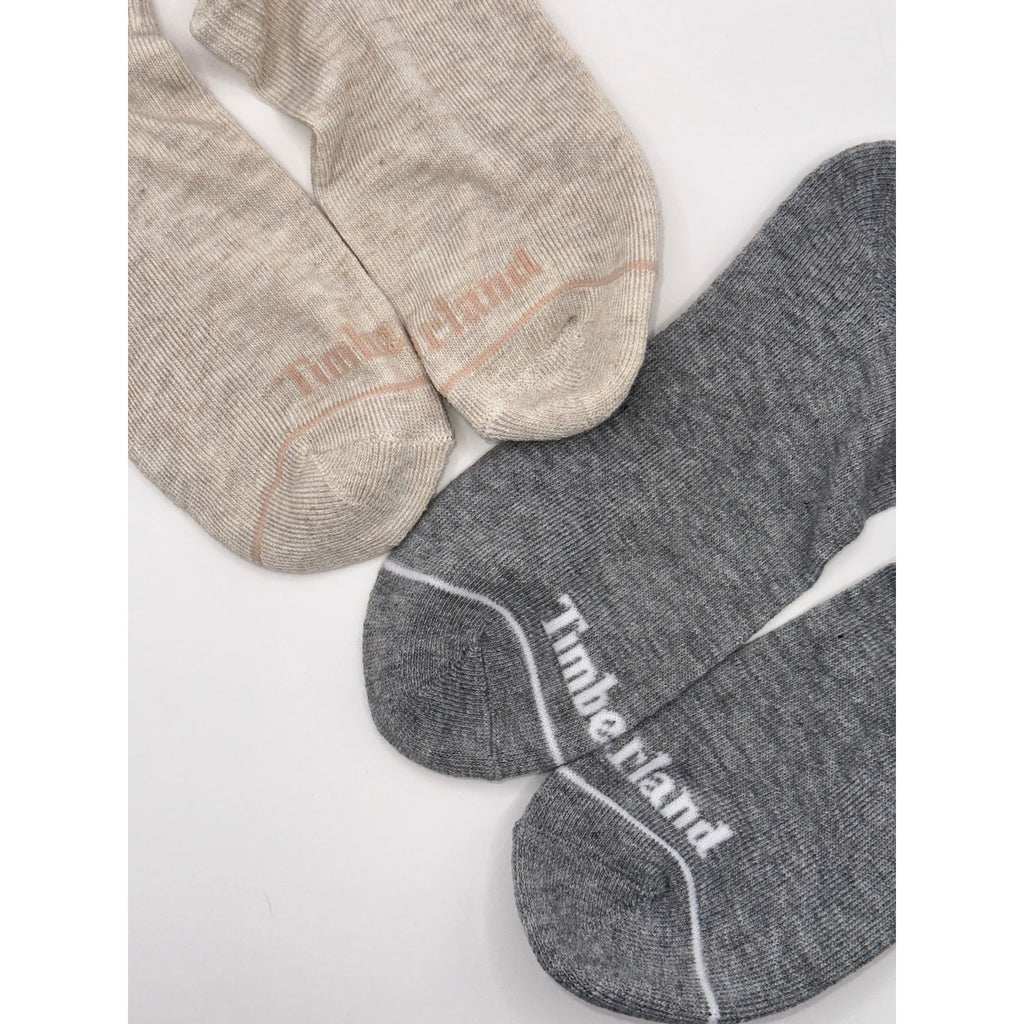 Timberland No Show Socks 6 Pairs - Full Cushion, Light & Dark Gray Medium