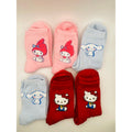 6 Pairs FUZZY SANRIO Women's Socks - Medium