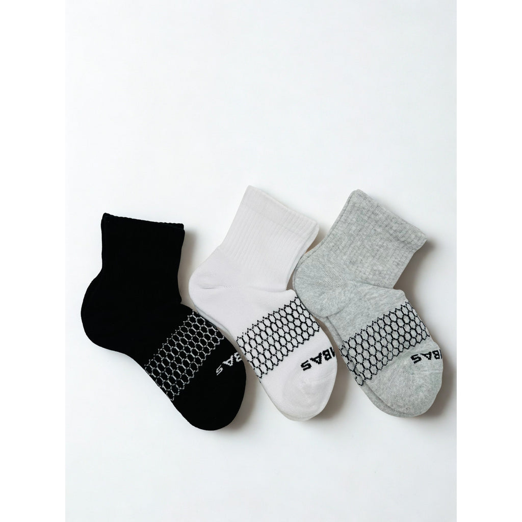 3 Pairs Bombas Quarter Socks Size Large 8-12