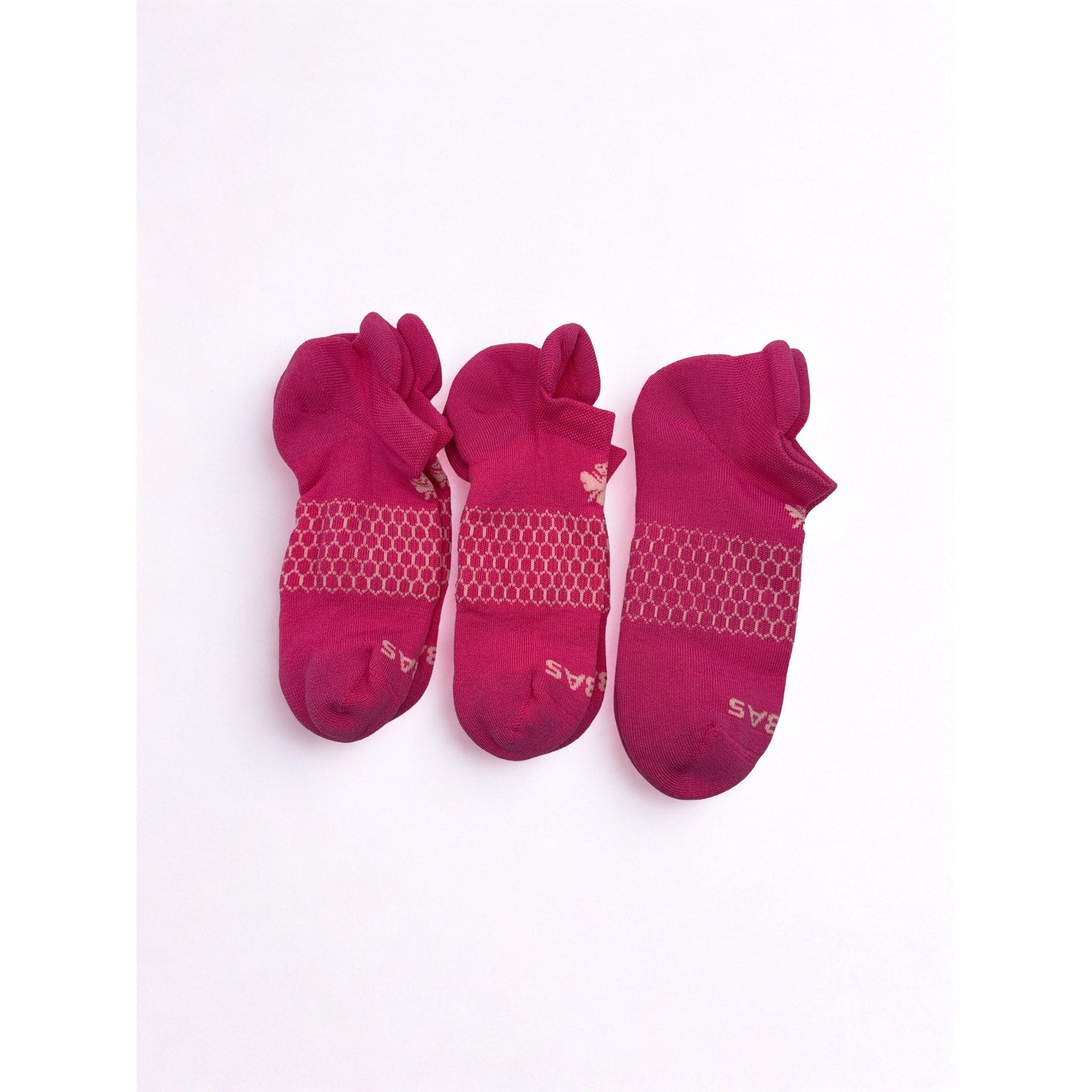 Bombas Women's Tri-Block Ankle Sock Medium 3 pairs Pink NWOT