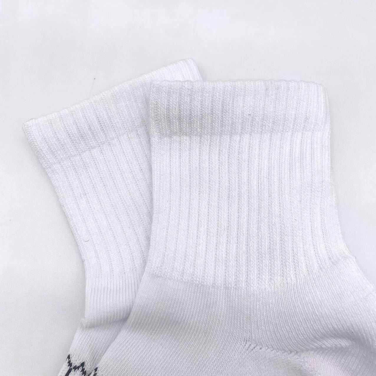 Women Men's BOMBAS Honeycomb Quarter socks Size Small White 6 Pairs