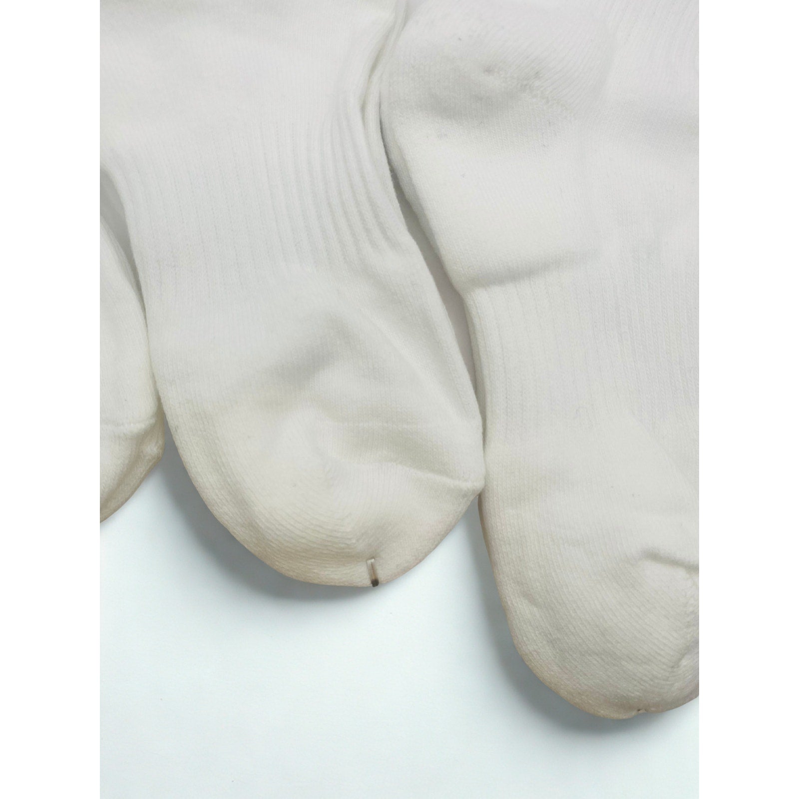 3 Pairs NWOT NIKE White Cotton Quarter Socks Dri Fit Size Large