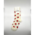 1 Pair Happy Socks White Heart Size Medium Unisex