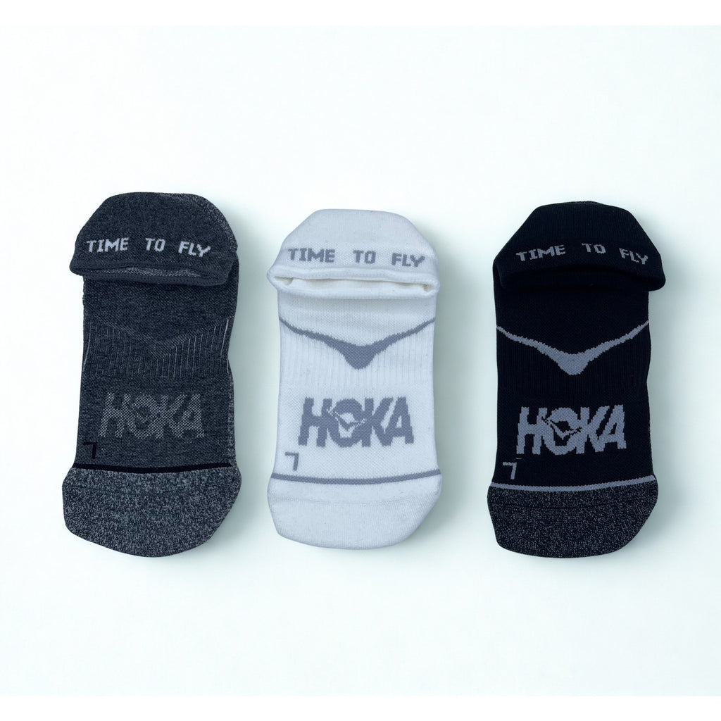 3 Pairs HOKA Time To Fly No Show Socks  Unisex M , NWOT
