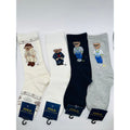 4 pairs NWT POLO Ralph Lauren Bear-motif Socks size Medium 6-10