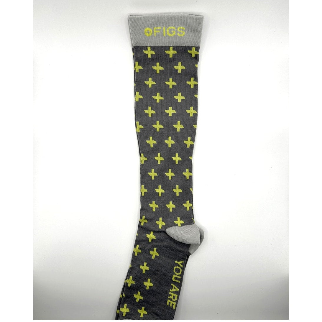 1 Pair FIGS Compression Socks Pink 100% Awesome Size Large